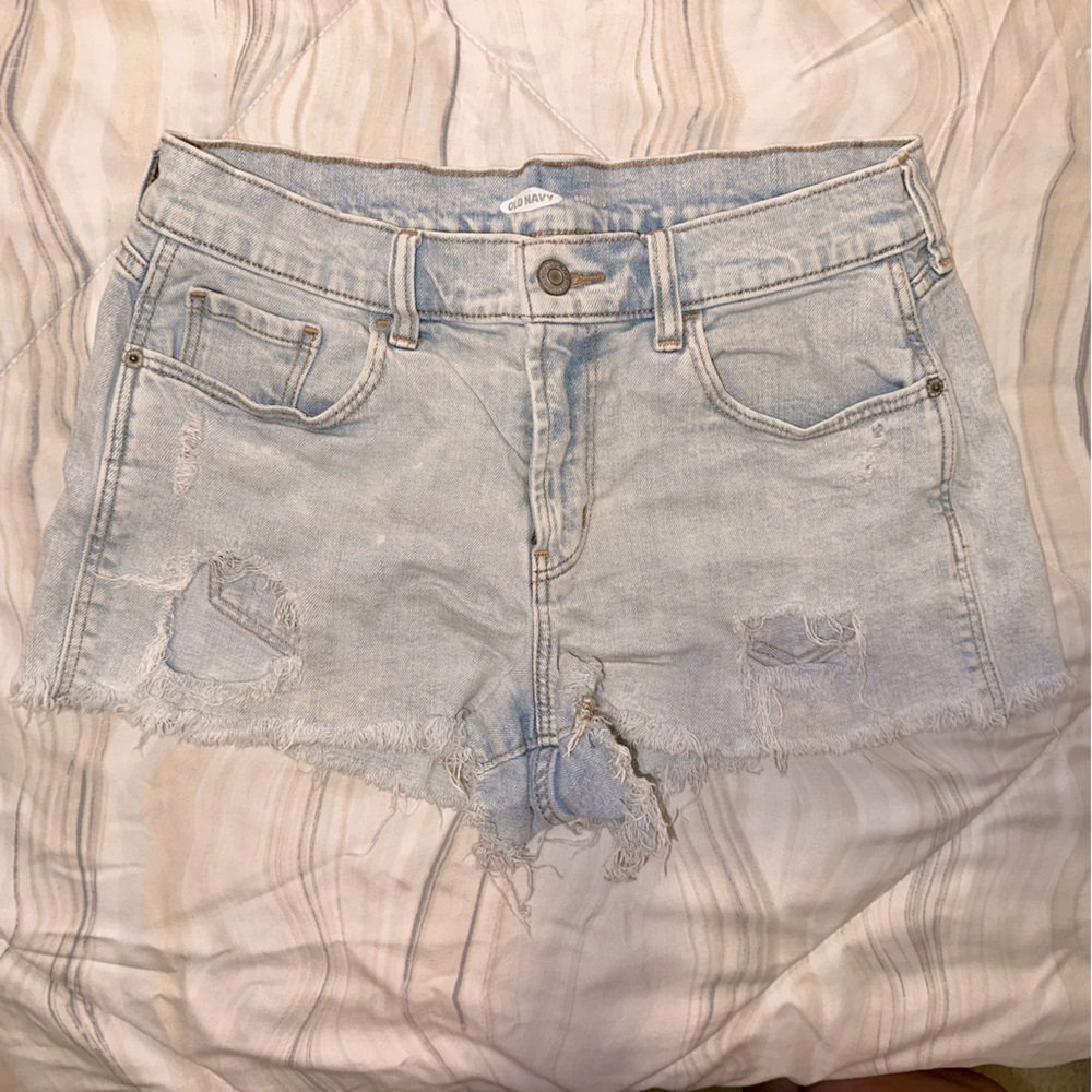 Old Navy Blue Jean Shorts‎ Distressed Cut-Off Style